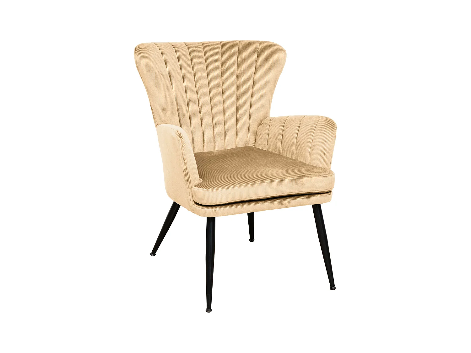 SVITA SANSA fauteuil salon housse de cordon chaise rembourrée avec accoudoir beige