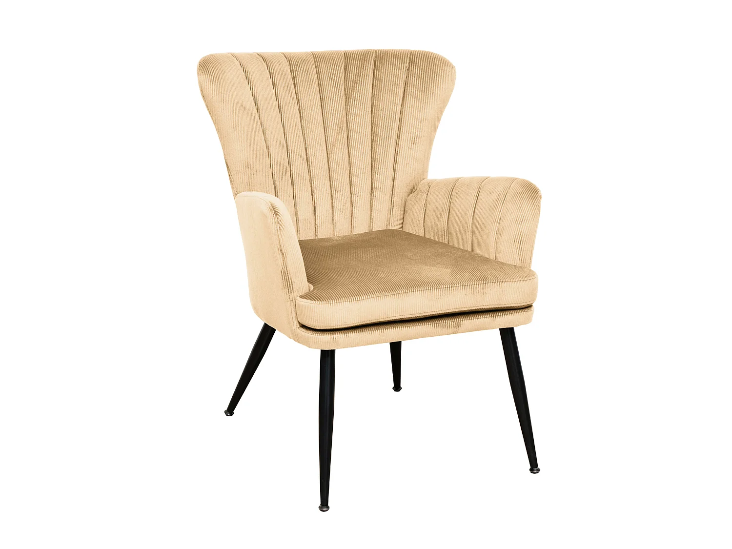 SVITA SANSA fauteuil salon housse de cordon chaise rembourrée avec accoudoir beige