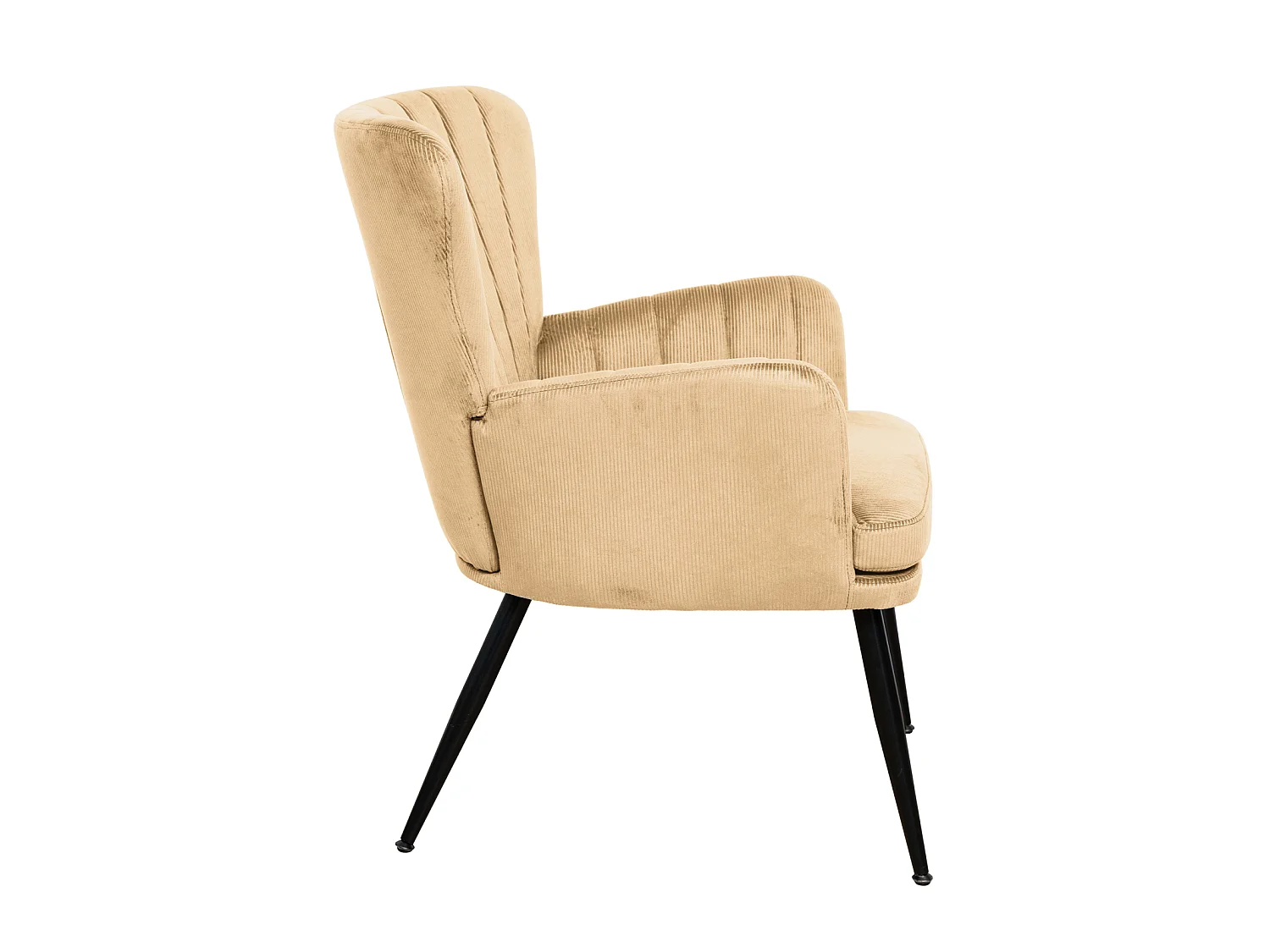 SVITA SANSA fauteuil salon housse de cordon chaise rembourrée avec accoudoir beige