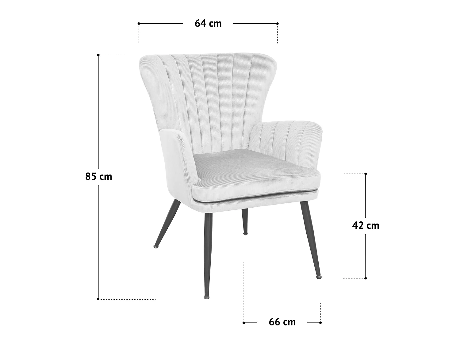 SVITA SANSA fauteuil salon housse de cordon chaise rembourrée avec accoudoir beige