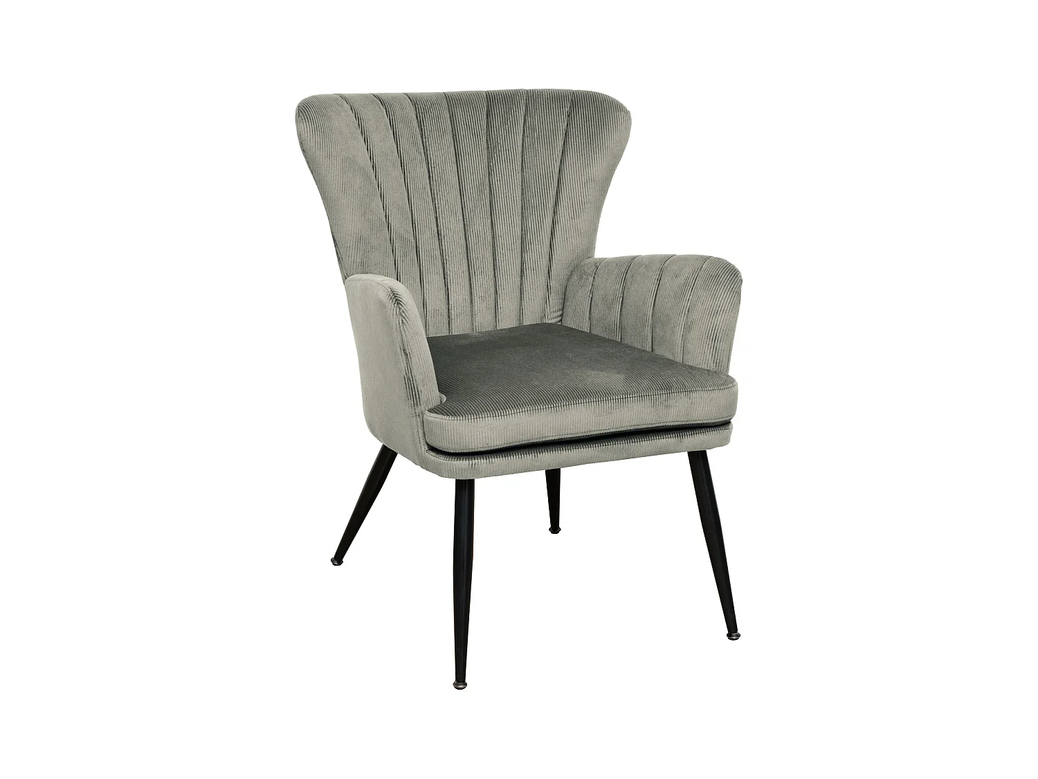 SVITA SANSA fauteuil salon housse de cordon chaise rembourrée avec accoudoir gris