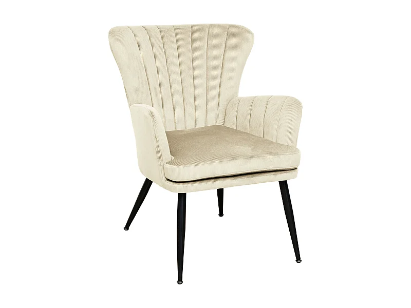 SESSEL SANSA Cord Weiß