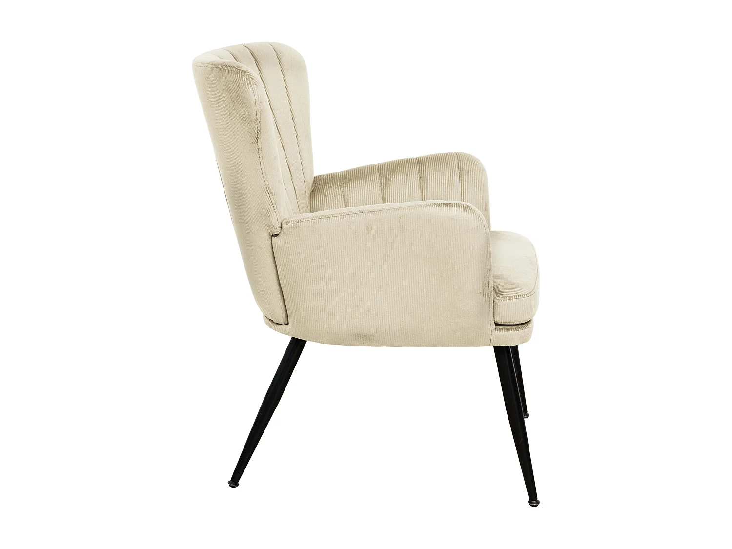 SVITA SANSA fauteuil salon housse de cordon chaise rembourrée avec accoudoir blanc