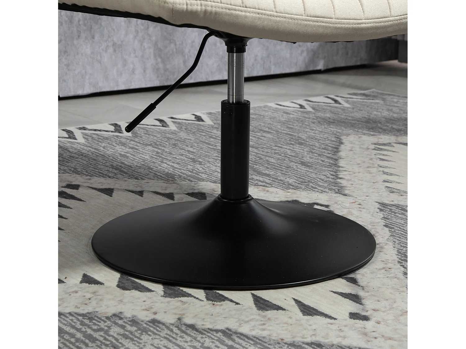 chaise longue EMILY chaise de relaxation réglable en hauteur rotative à 360° beige