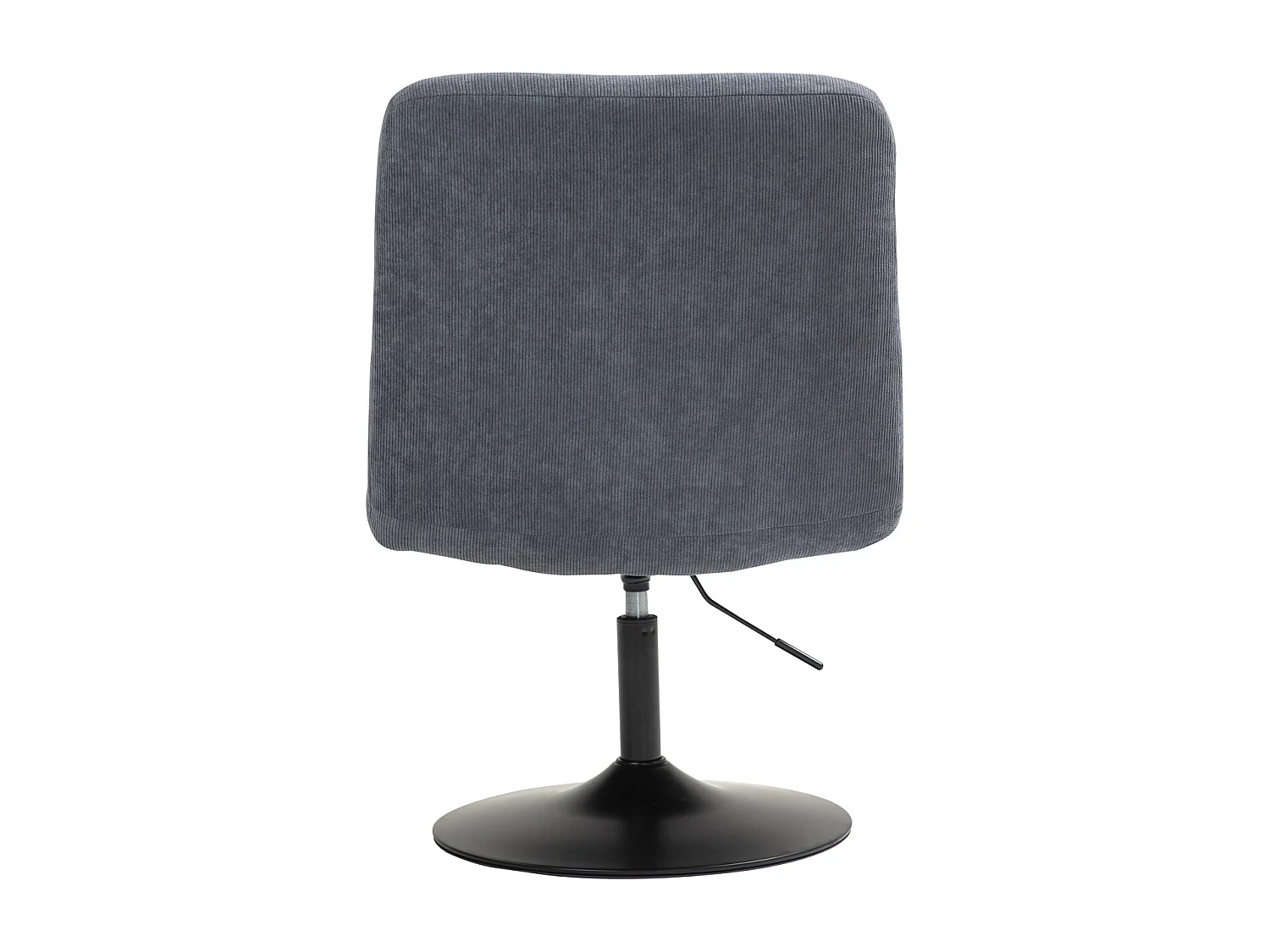 Fauteuil lounge HENRY chaise rembourrée avec base pivotante et couverture en velours côtelé gris