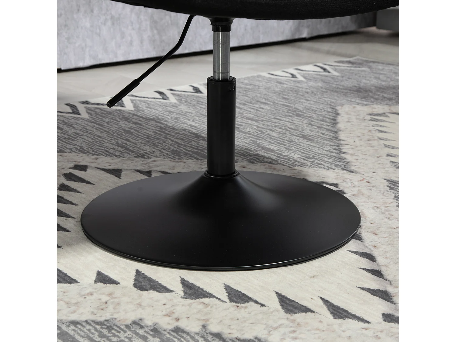 chaise longue EMILY chaise de relaxation réglable en hauteur rotative à 360° noir