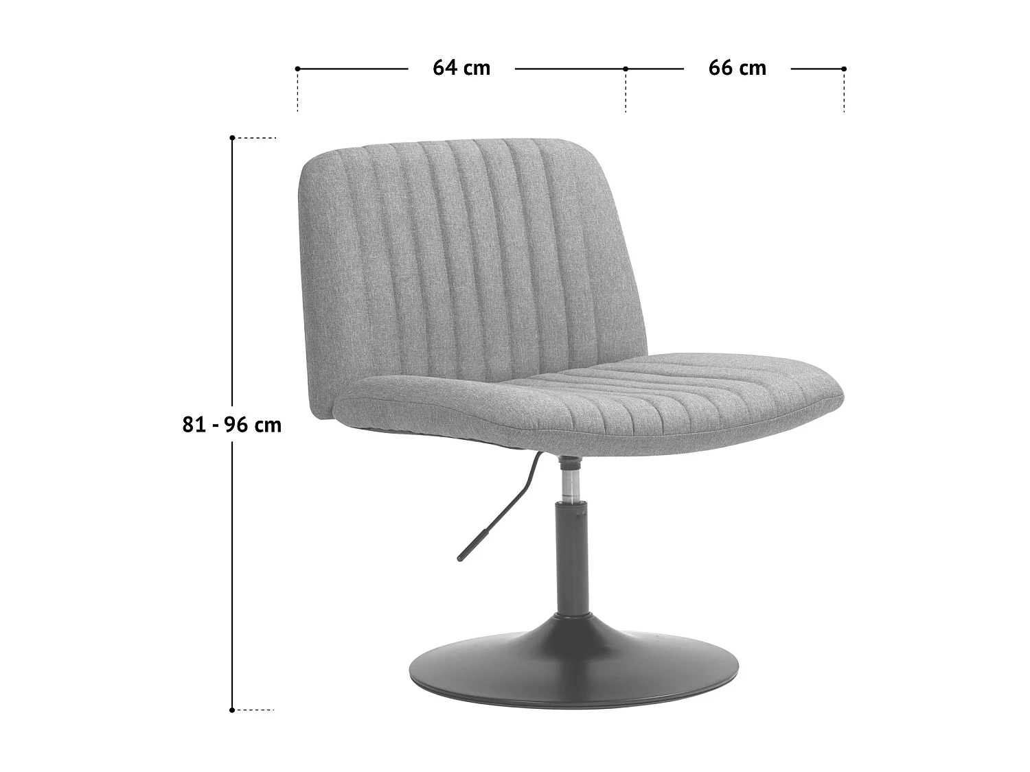 chaise longue EMILY chaise de relaxation réglable en hauteur rotative à 360° noir