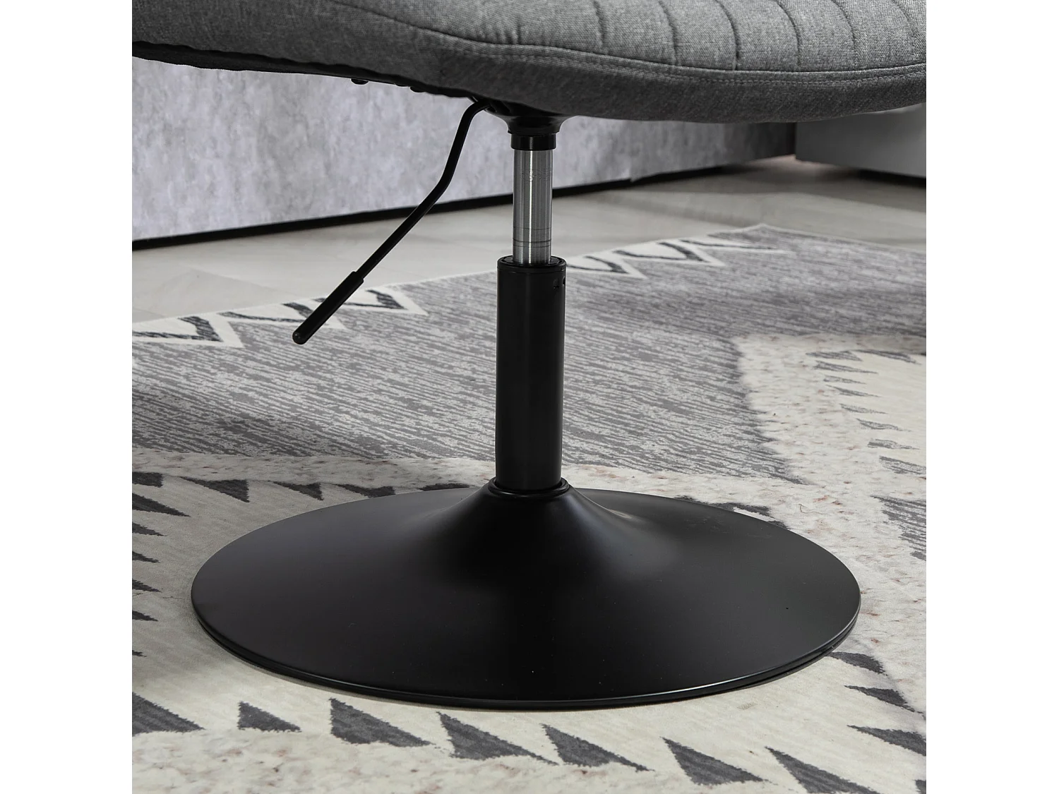 chaise longue EMILY chaise de relaxation réglable en hauteur rotative à 360° gris