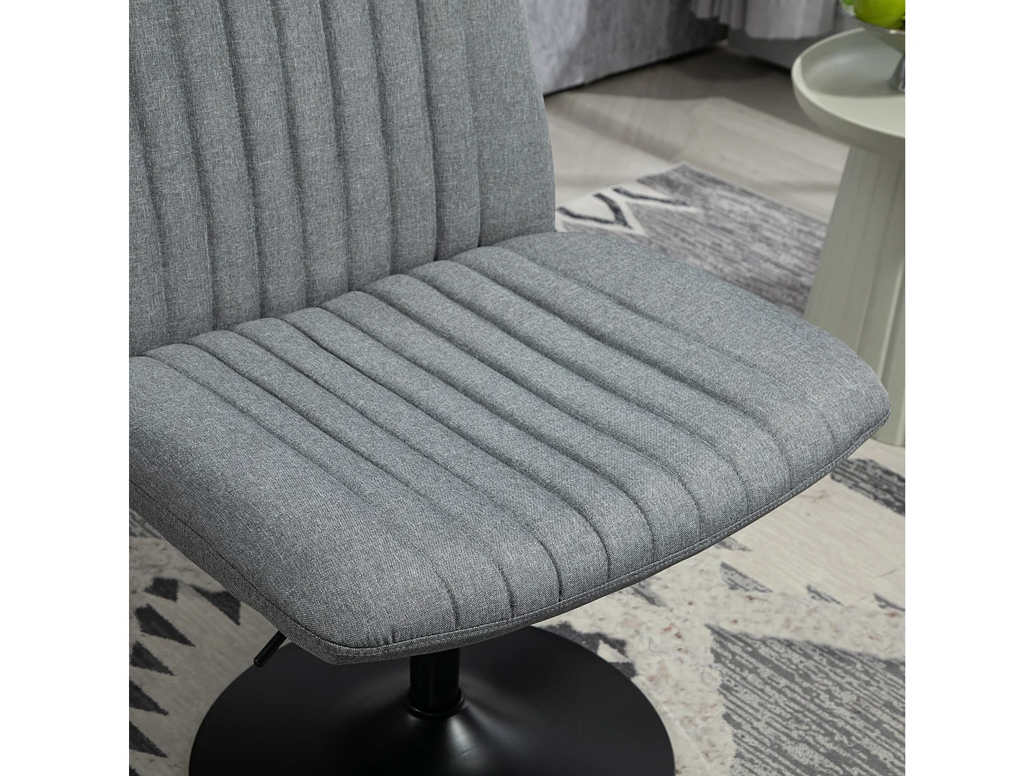 chaise longue EMILY chaise de relaxation réglable en hauteur rotative à 360° gris