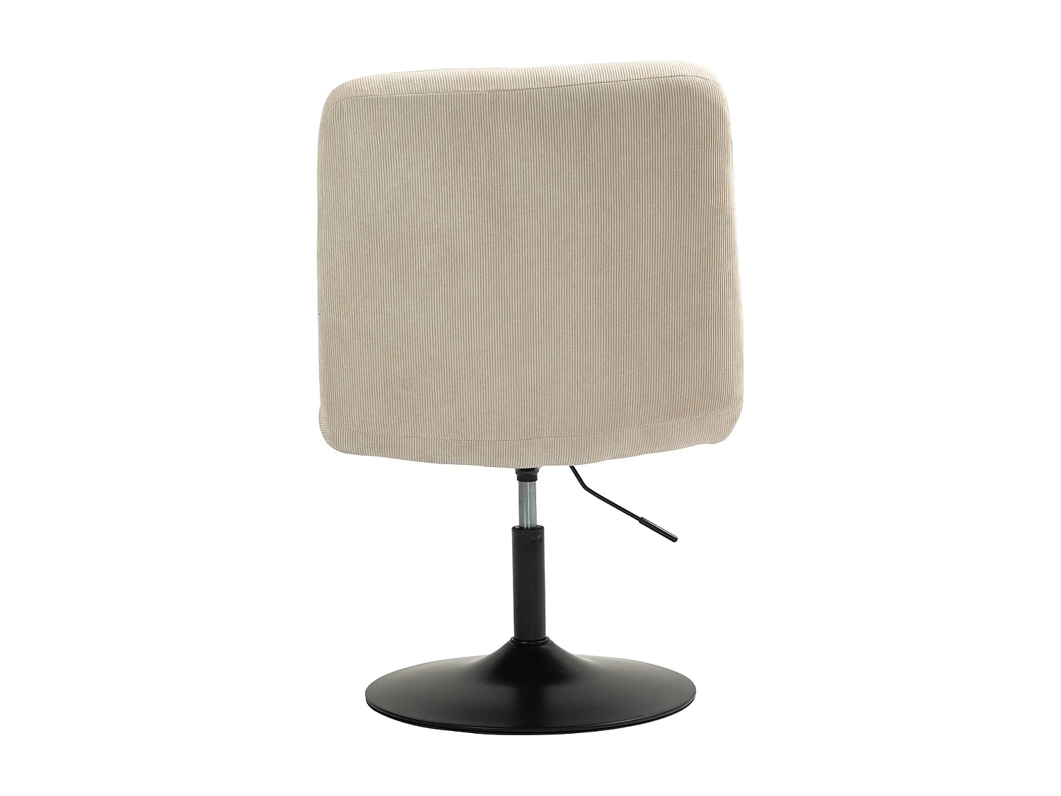 Fauteuil lounge HENRY chaise rembourrée avec base pivotante et couverture en velours côtelé beige