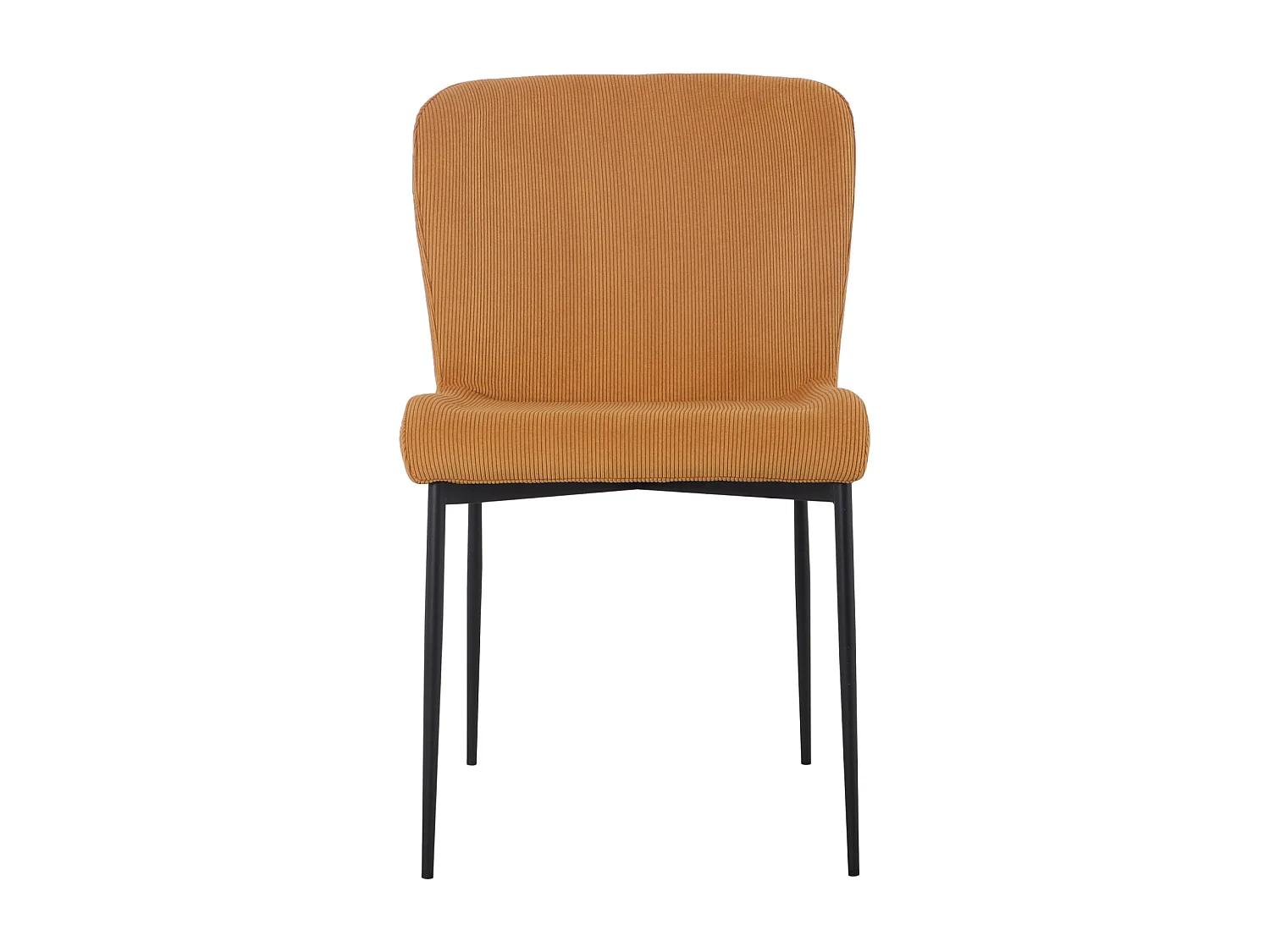 SVITA FREDDIE Lot de 2 chaises de salle à manger Jaune moutarde