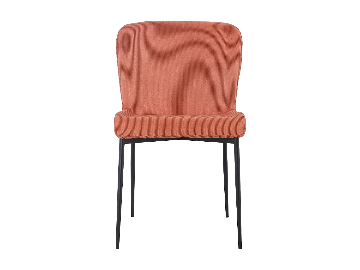 SVITA FREDDIE Lot de 2 chaises de salle à manger Rouge rouille