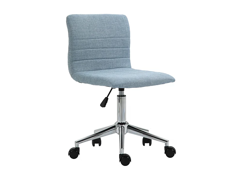 SVITA LINUS chaise de bureau chaise pivotante pour enfant chaise de bureau chambre d'enfant revêtement en tissu bleu