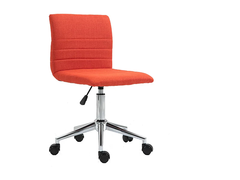 SVITA LINUS chaise de bureau chaise pivotante pour enfant chaise de bureau chambre d'enfant revêtement en tissu rouge