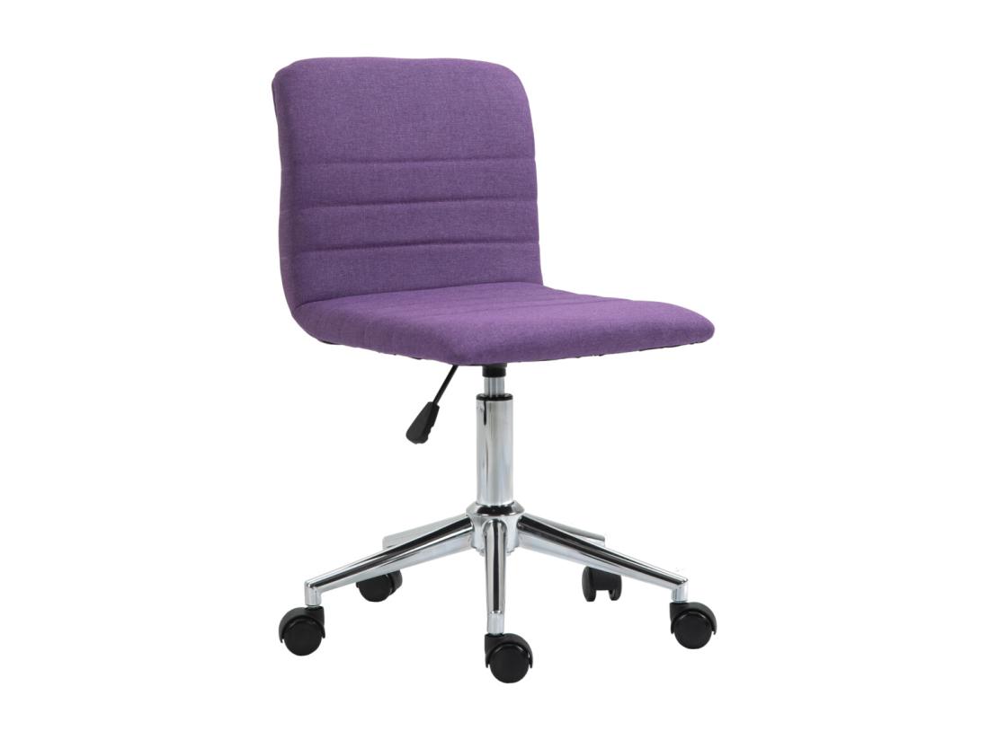 vente unique SVITA LINUS chaise de bureau chaise pivotante pour enfant chaise de bureau chambre d'enfant housse en tissu violet