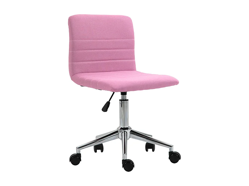 SVITA LINUS chaise de bureau chaise pivotante pour enfant chaise de bureau chambre d'enfant revêtement en tissu rose