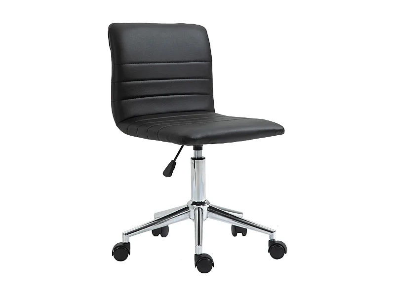 SVITA LINUS chaise de bureau chaise pivotante pour enfant revêtement en simili cuir noir