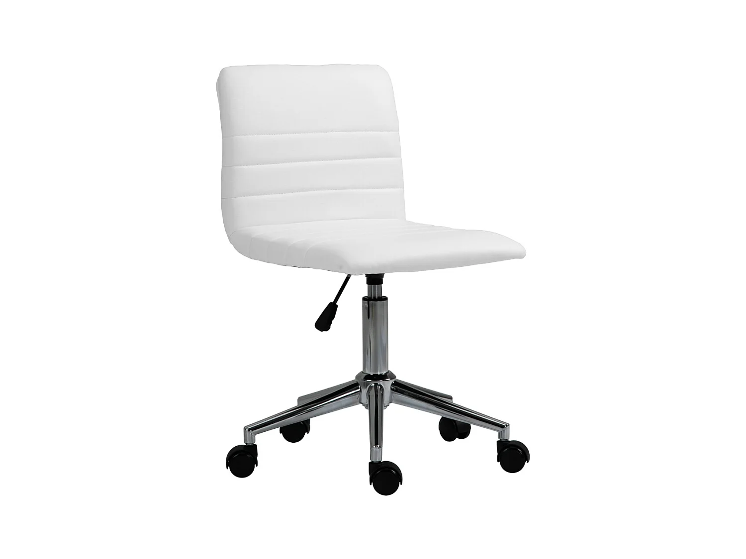SVITA LINUS chaise de bureau chaise pivotante pour enfant revêtement en simili cuir blanc