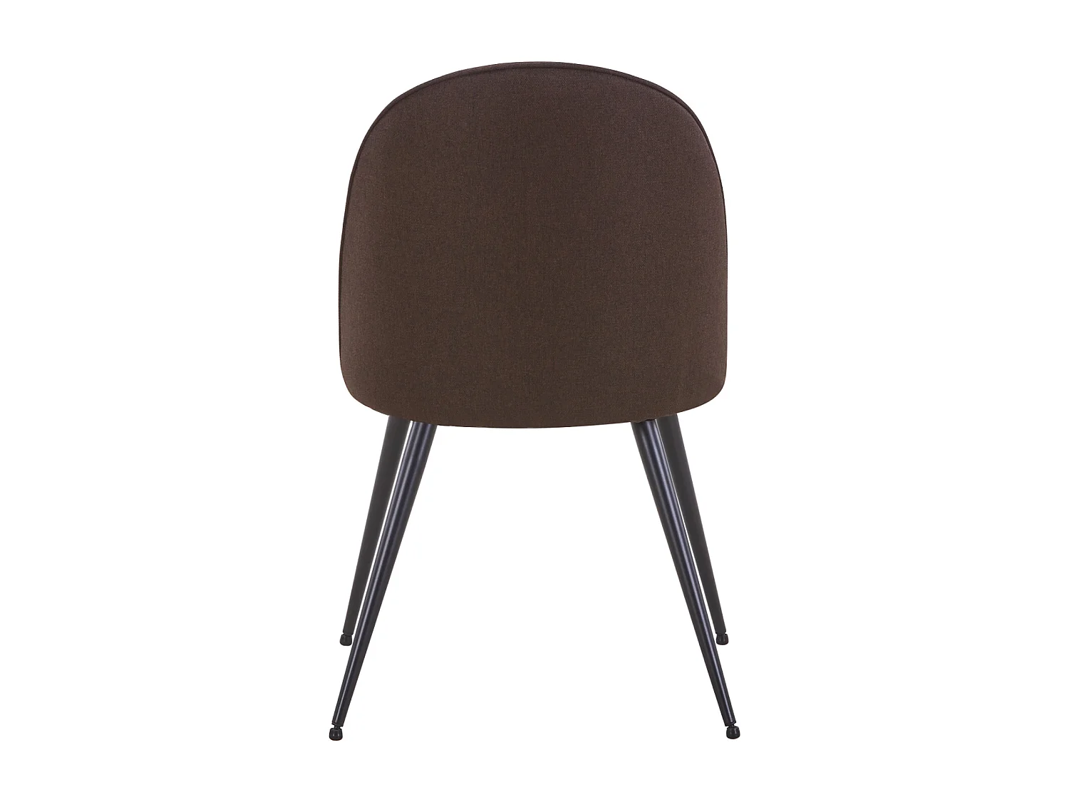 SVITA ANITA lot de 2 chaises de salle à manger rembourrées revêtement tissu pieds métal marron