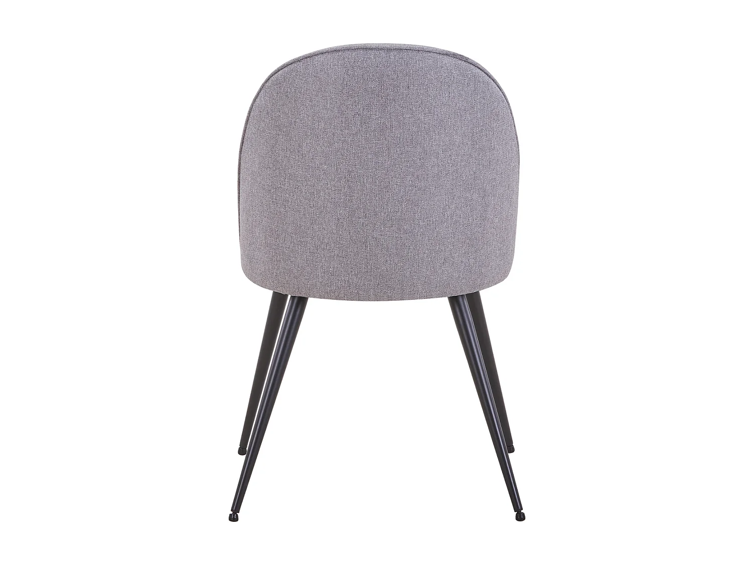 SVITA ANITA lot de 2 chaises de salle à manger rembourrées revêtement tissu pieds métal gris clair