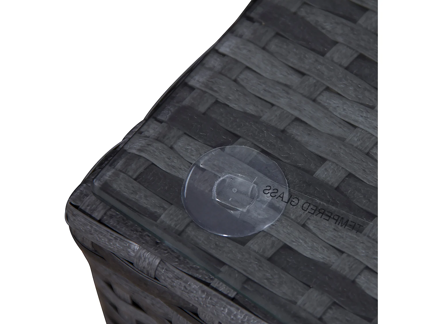 SVITA CALIFORNIA salon de jardin salon de jardin en polyrotin salon de balcon en rotin gris