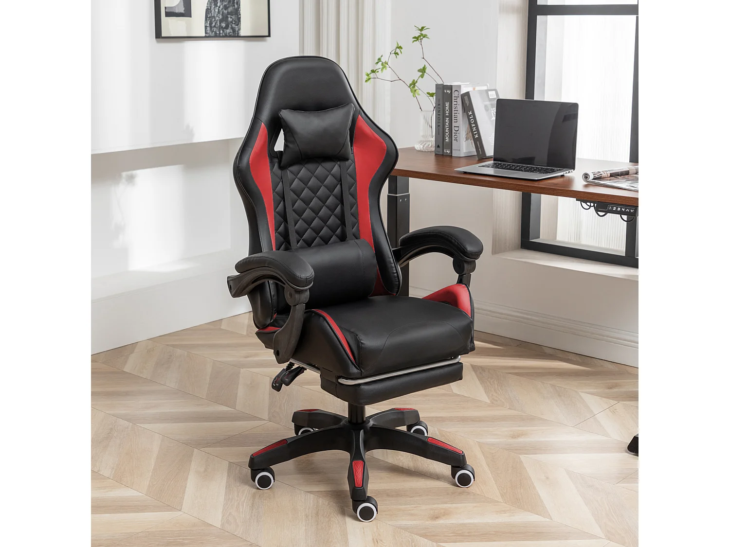 SVITA X-Stream chaise de jeu avec repose-pieds fauteuil de direction ergonomique rouge