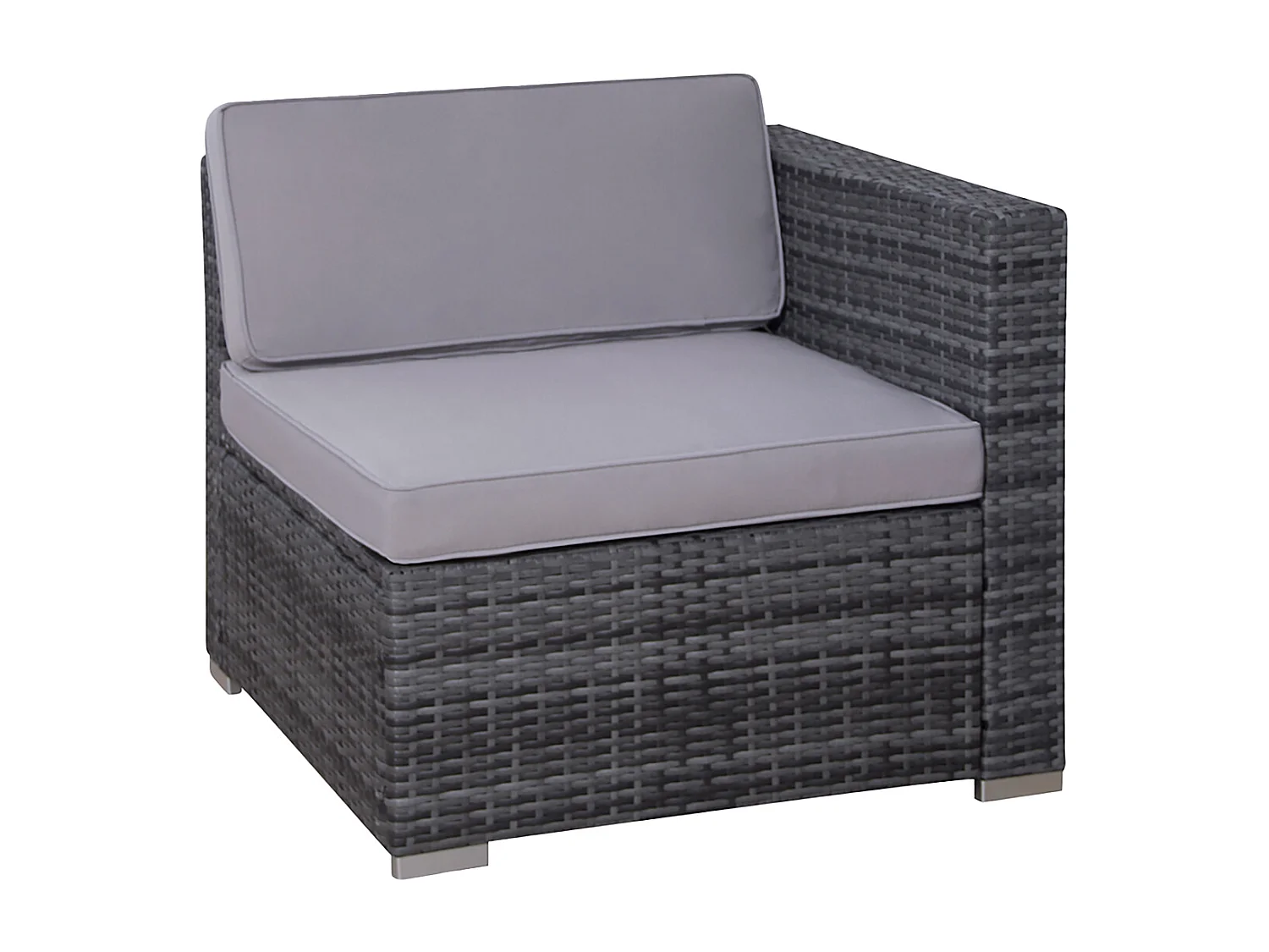 SVITA LUGANO salon de jardin en polyrotin salon de jardin canapé de jardin gris