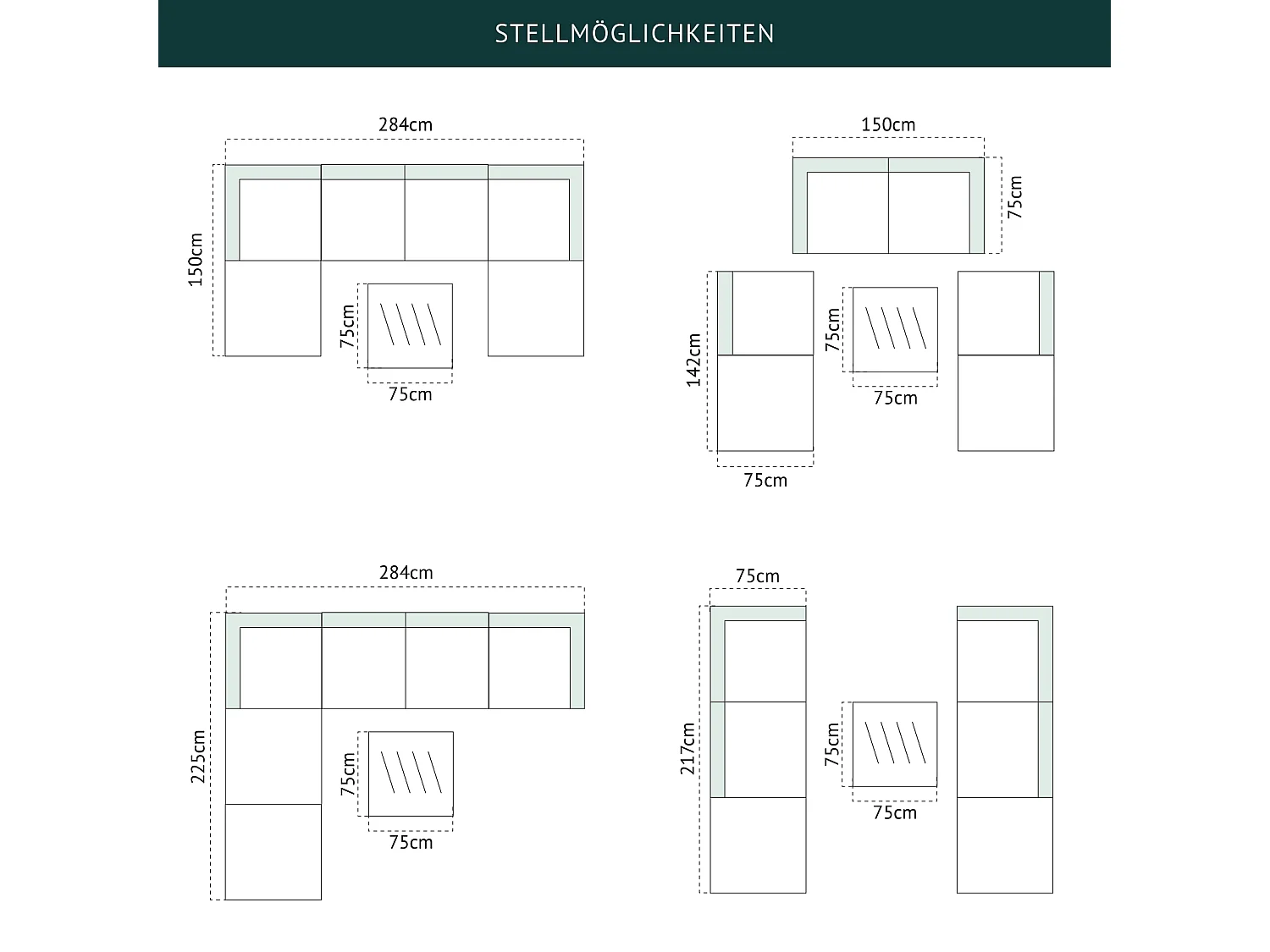 SVITA LUGANO salon de jardin en polyrotin salon de jardin canapé de jardin gris
