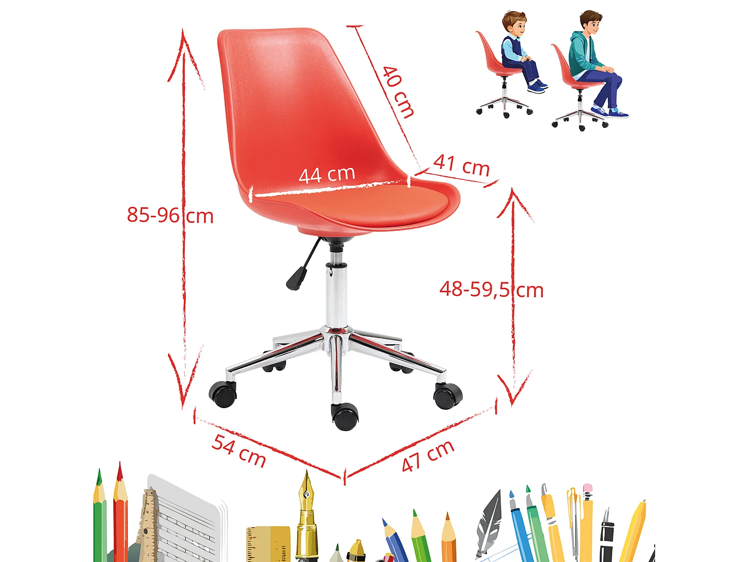 SVITA EDDY Kinderschreibtischstuhl