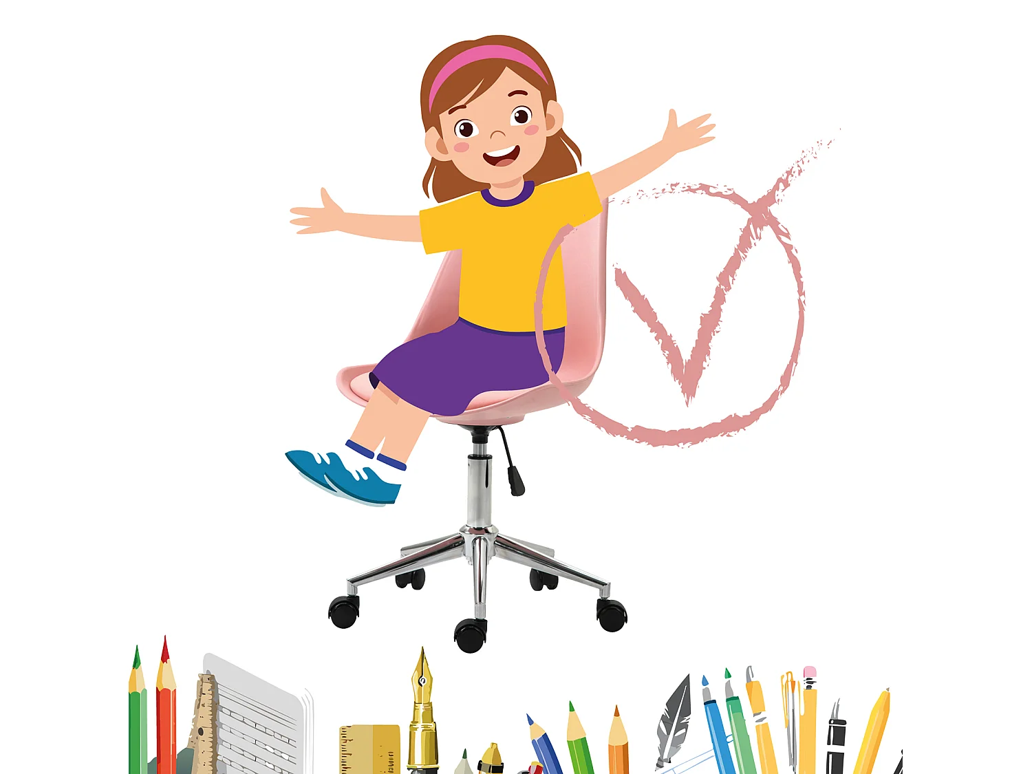 KINDERSCHREIBTISCHSTUHL EDDY Rosa