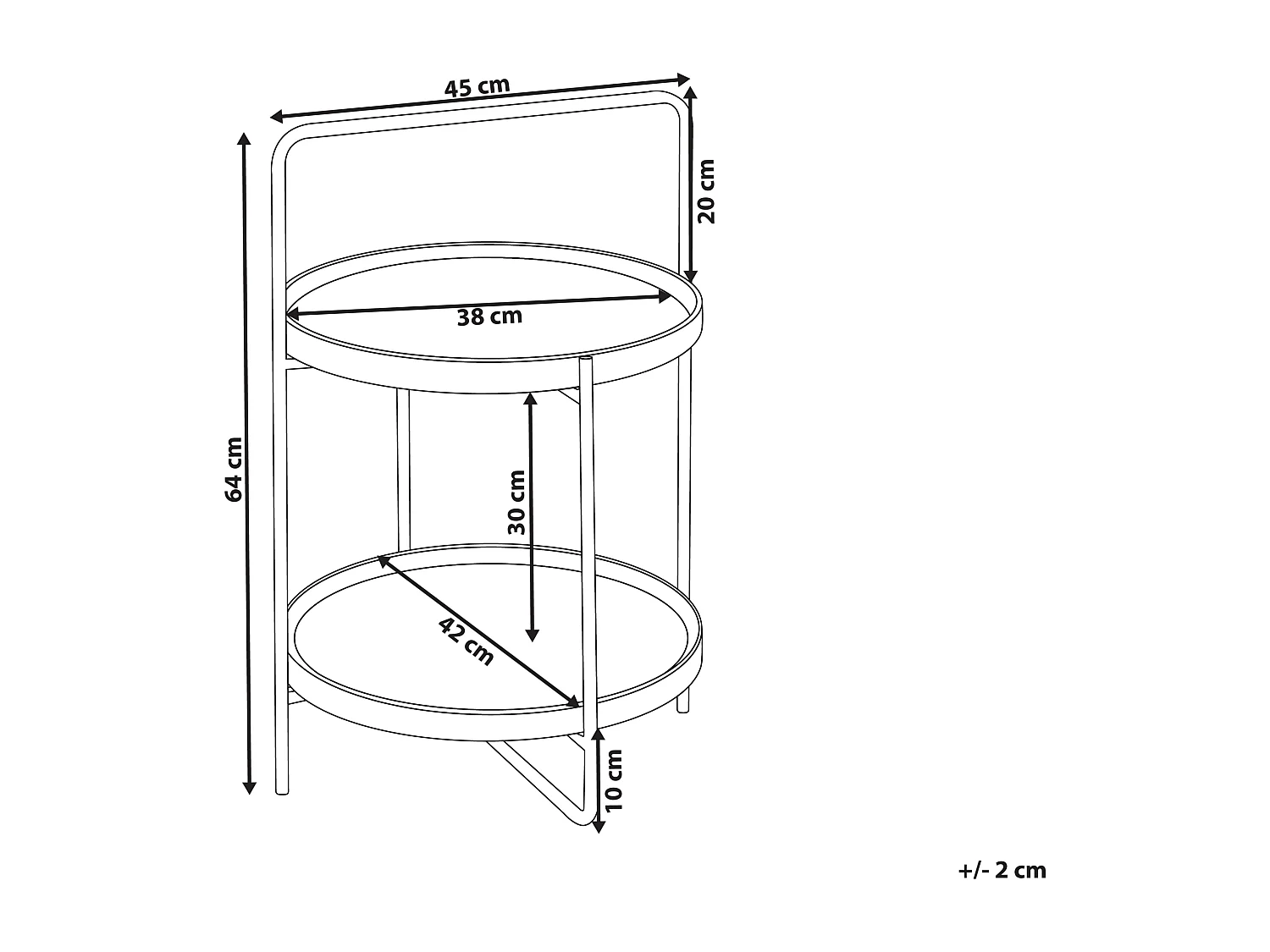 Table d'appoint EVART Noir