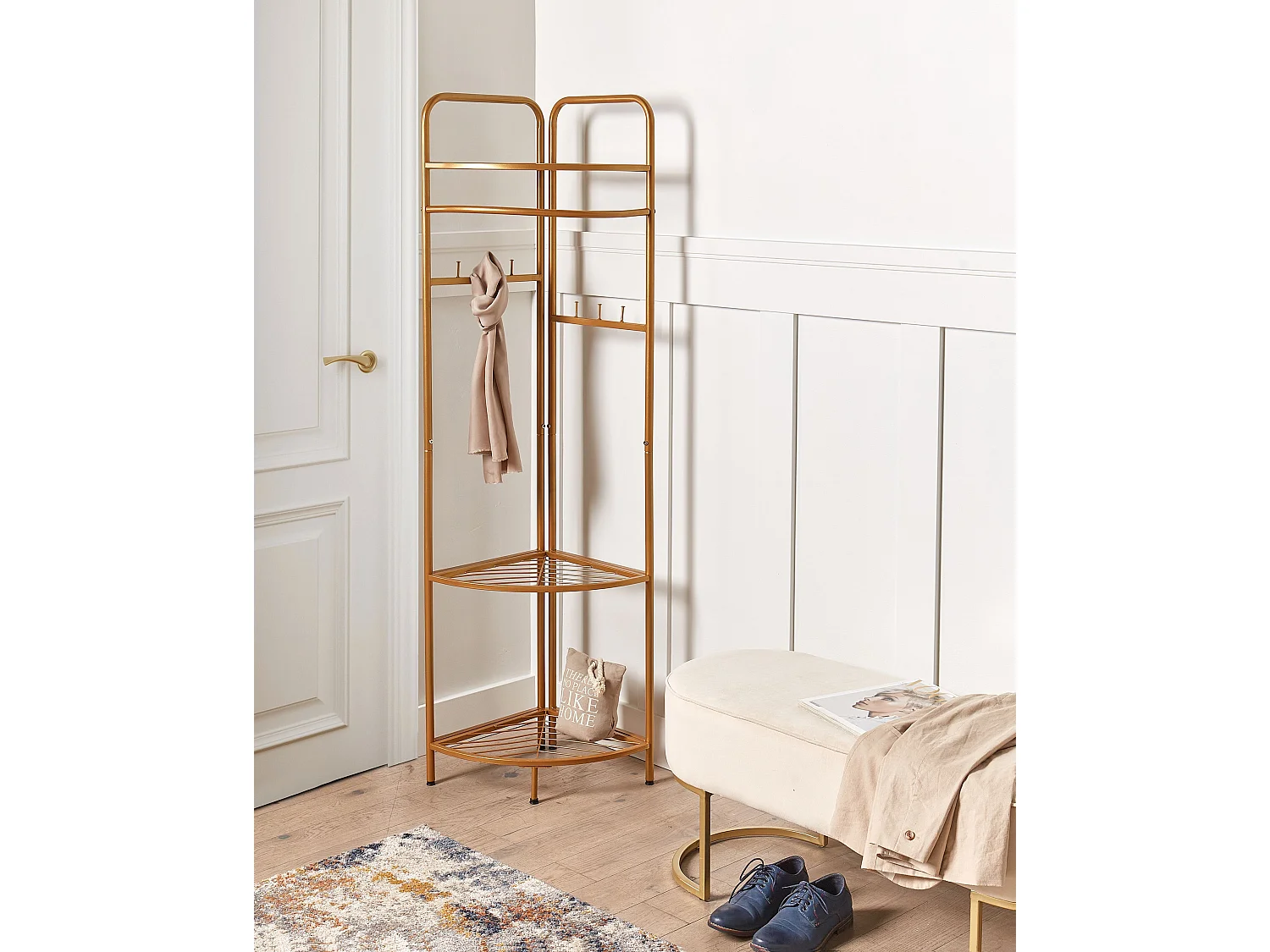Corner Coat Stand LAWTON Gold