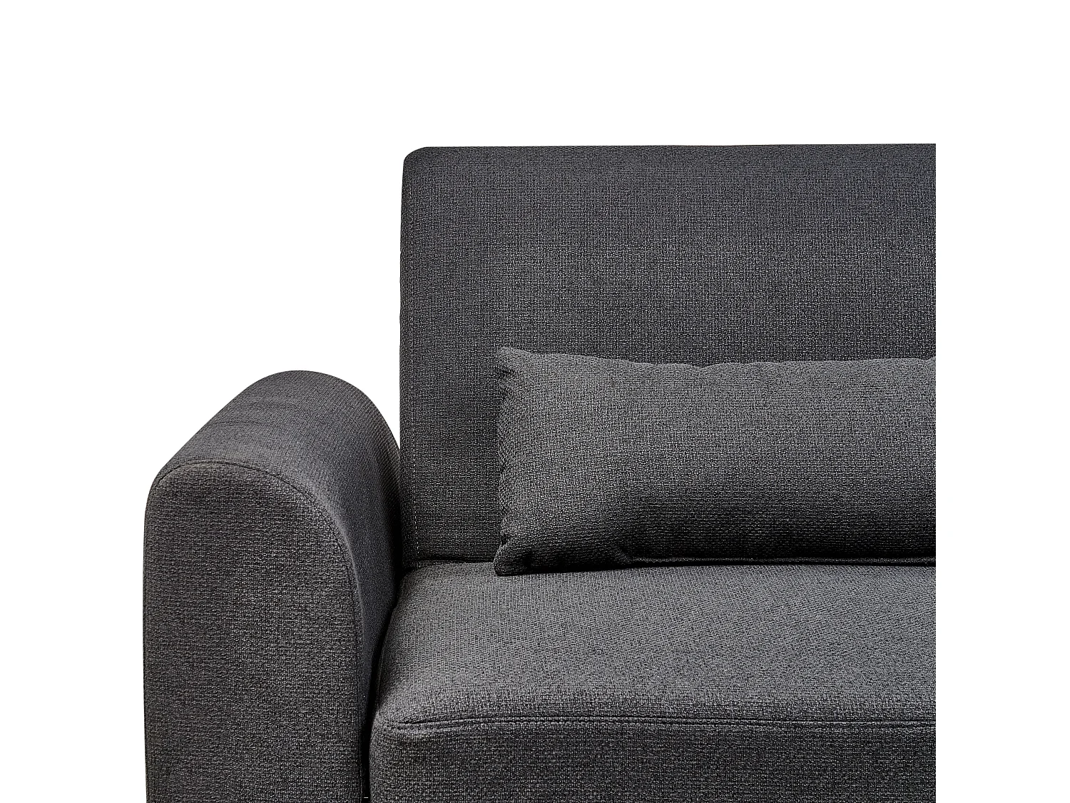 Canapé-Lit d'Angle à Gauche Moderne en Tissu Pieds en Bois Coussins Supplémentaires Noir Ollsta