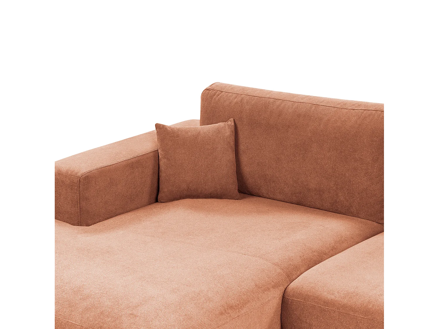 Divano angolare LOFOTEN Tessuto Rosso chiaro 3 posti Lato destro