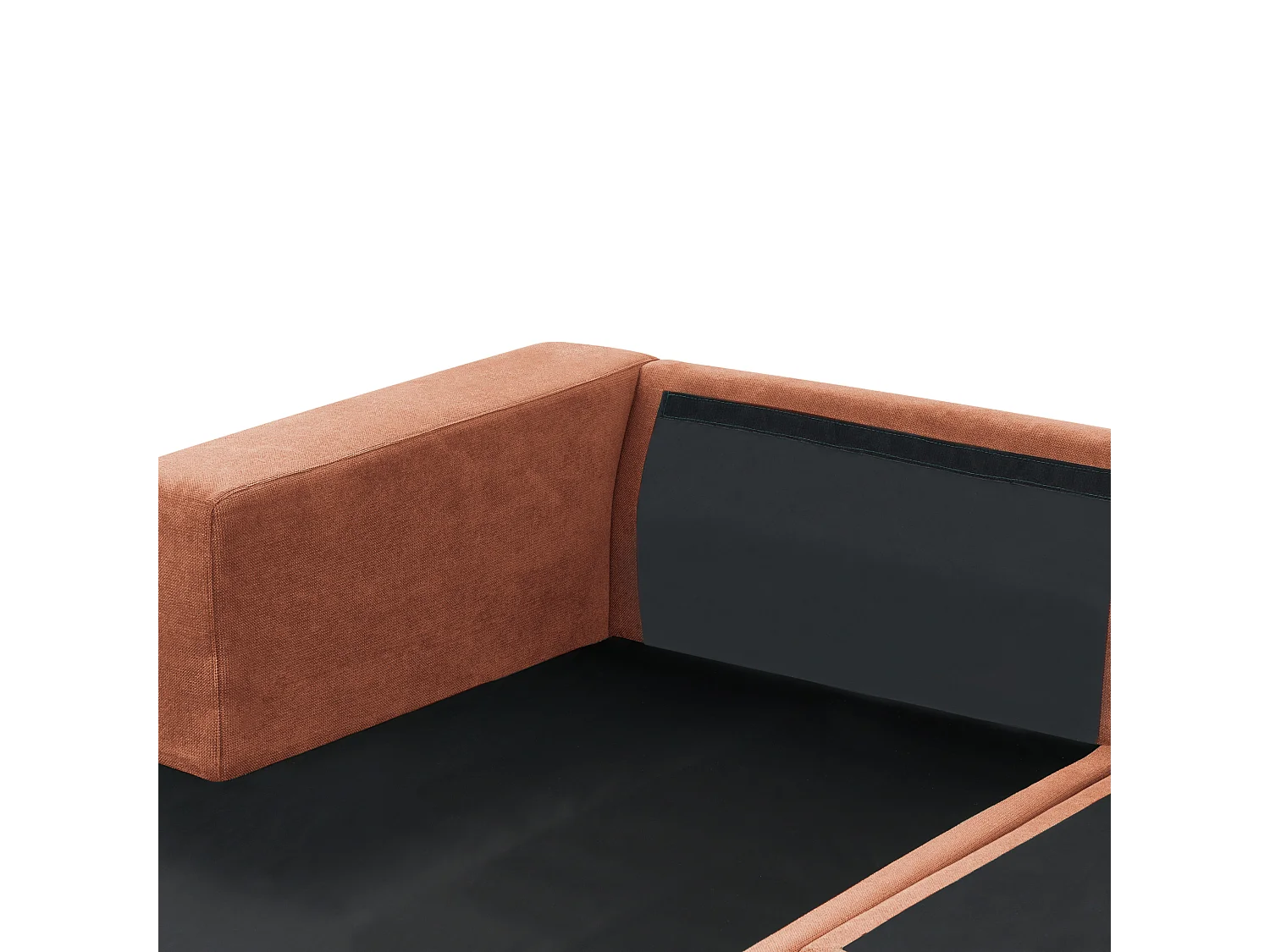 Divano angolare LOFOTEN Tessuto Rosso chiaro 3 posti Lato destro