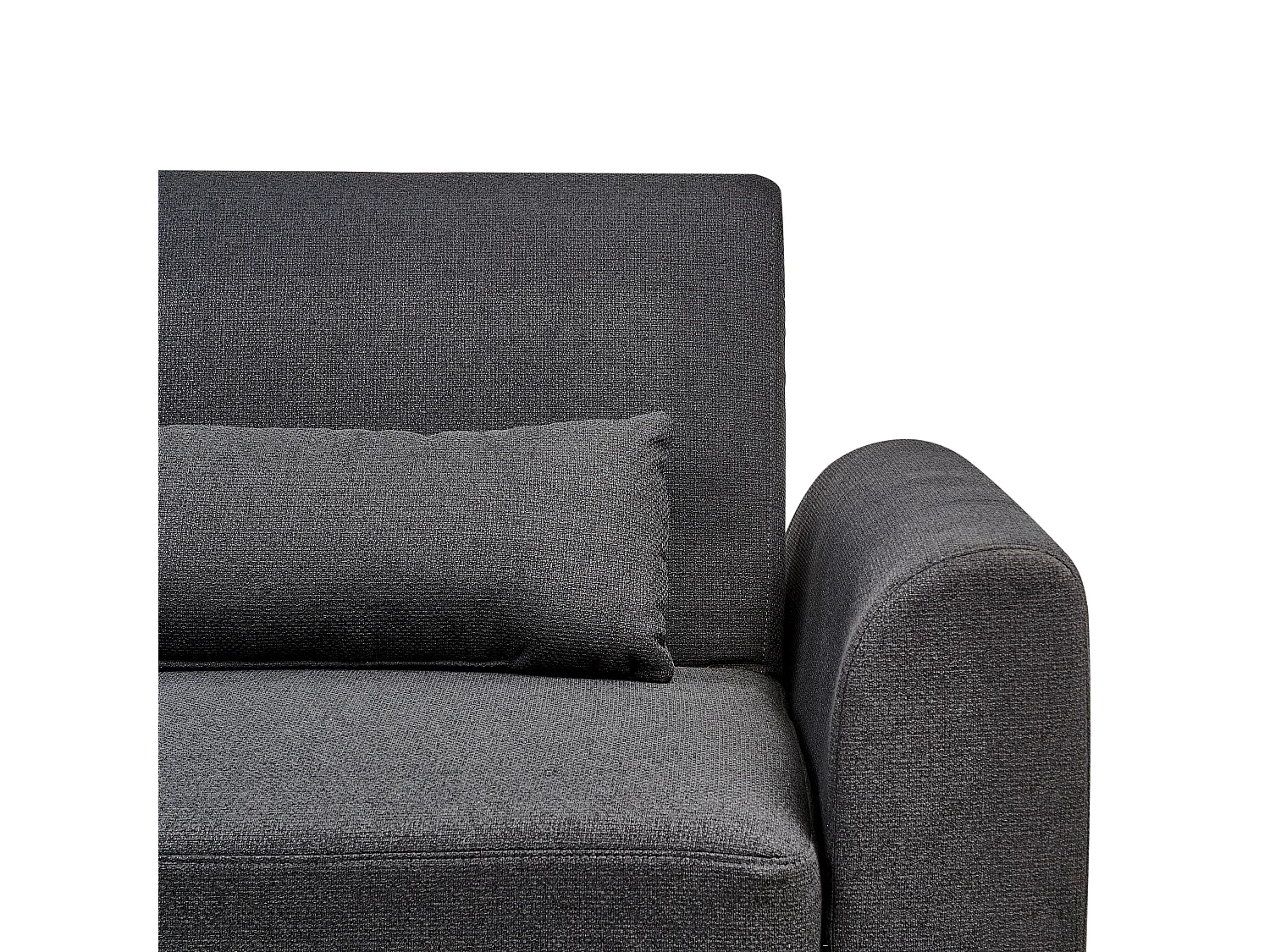 3-Sitzer Ecksofa mit Schlaffunktion Stoff schwarz rechtsseitig gepolstert Ollsta