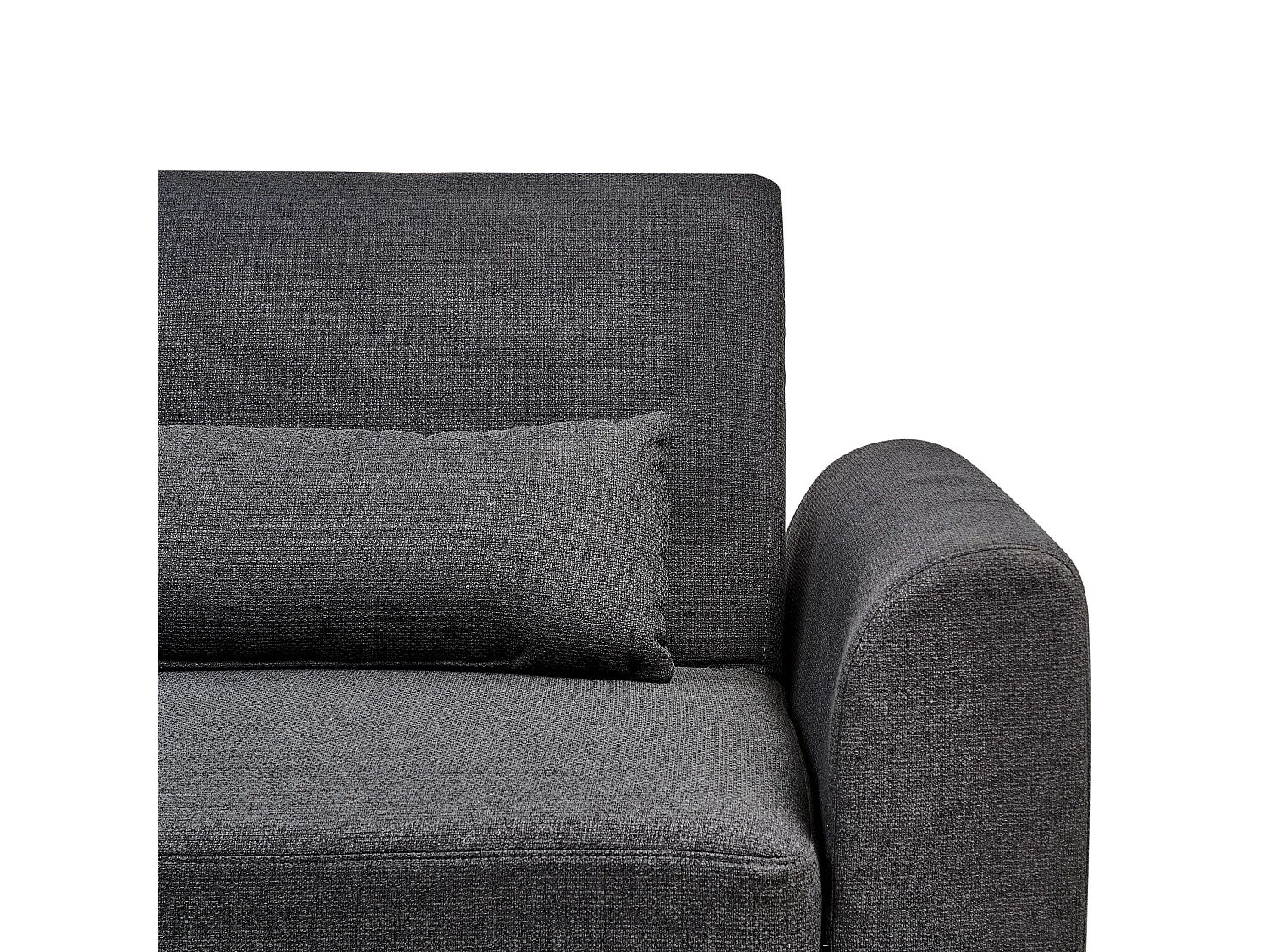 Sofá cama esquinero OLLSTA Tela Negro 3 plazas Derecha