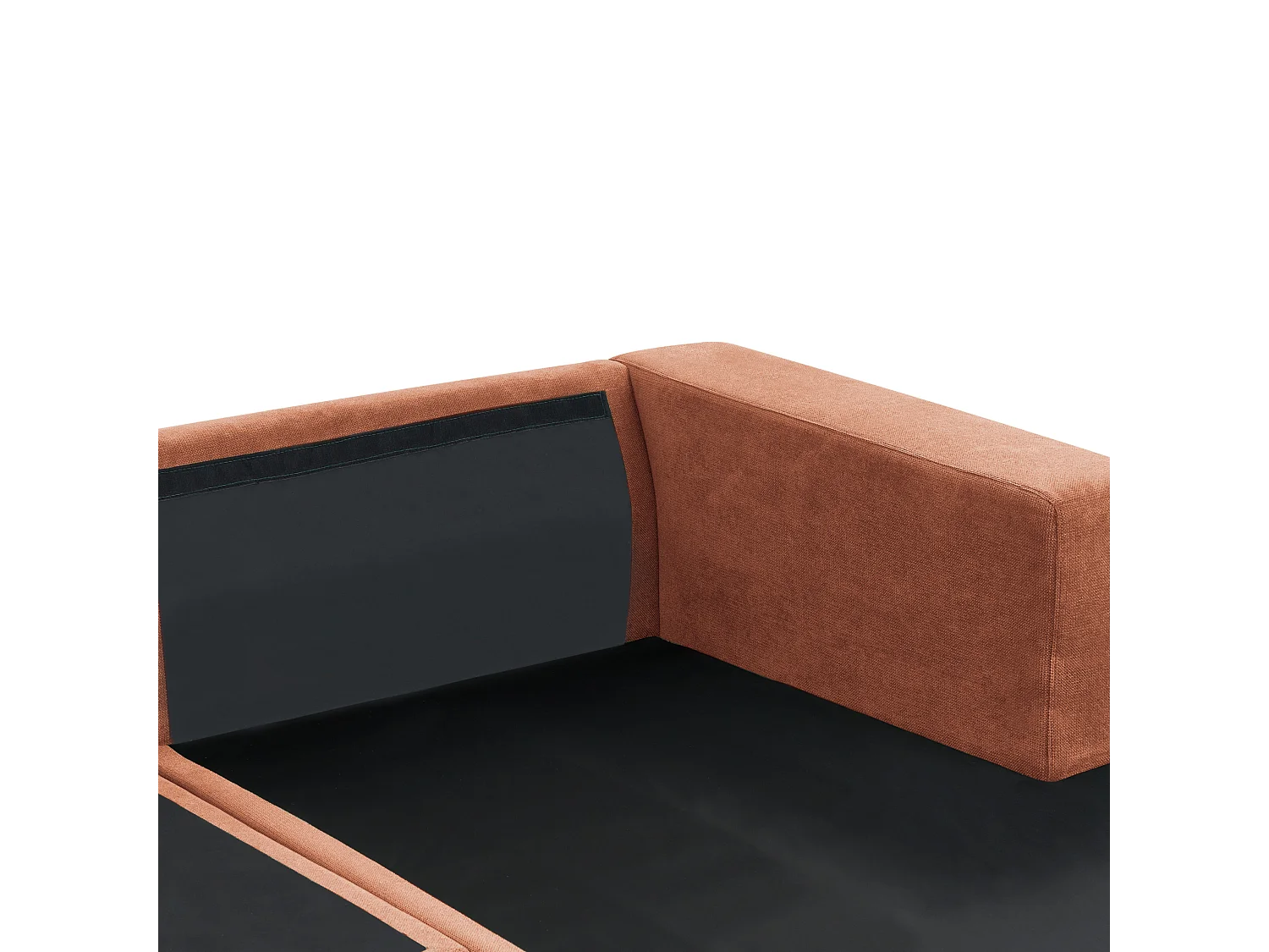 Divano angolare LOFOTEN Tessuto Rosso chiaro 3 posti Lato Sinistro