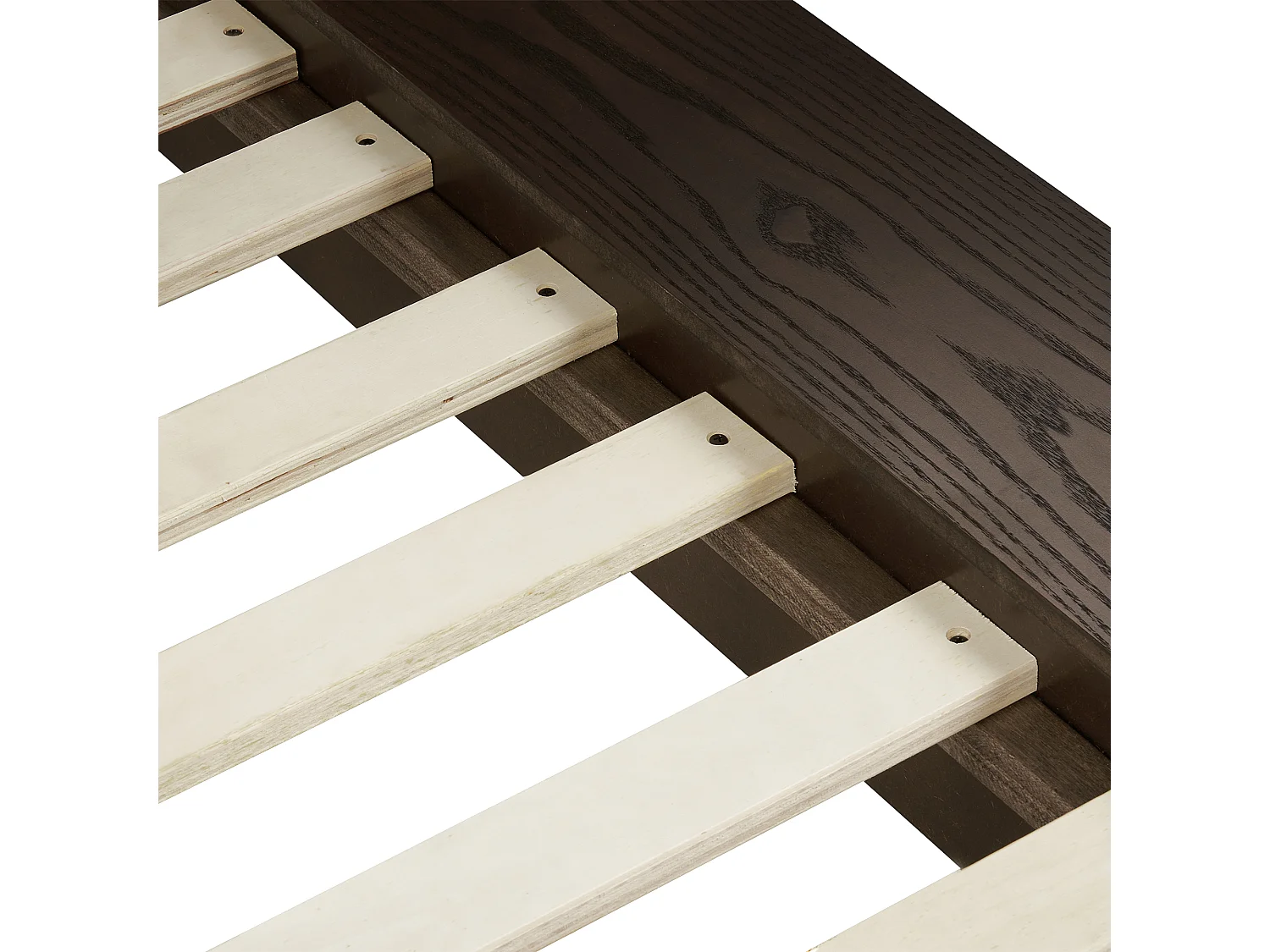 Lit avec sommier Bouclé ZEN 160 x 200 cm Frêne foncé