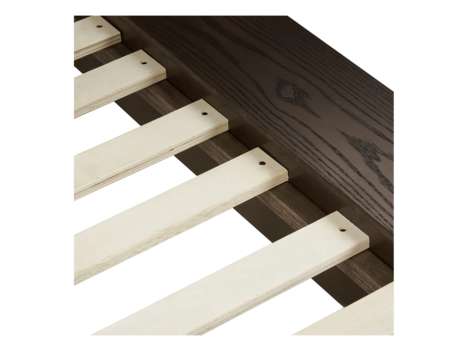 Lit avec sommier Bouclé ZEN 180 x 200 cm Frêne foncé