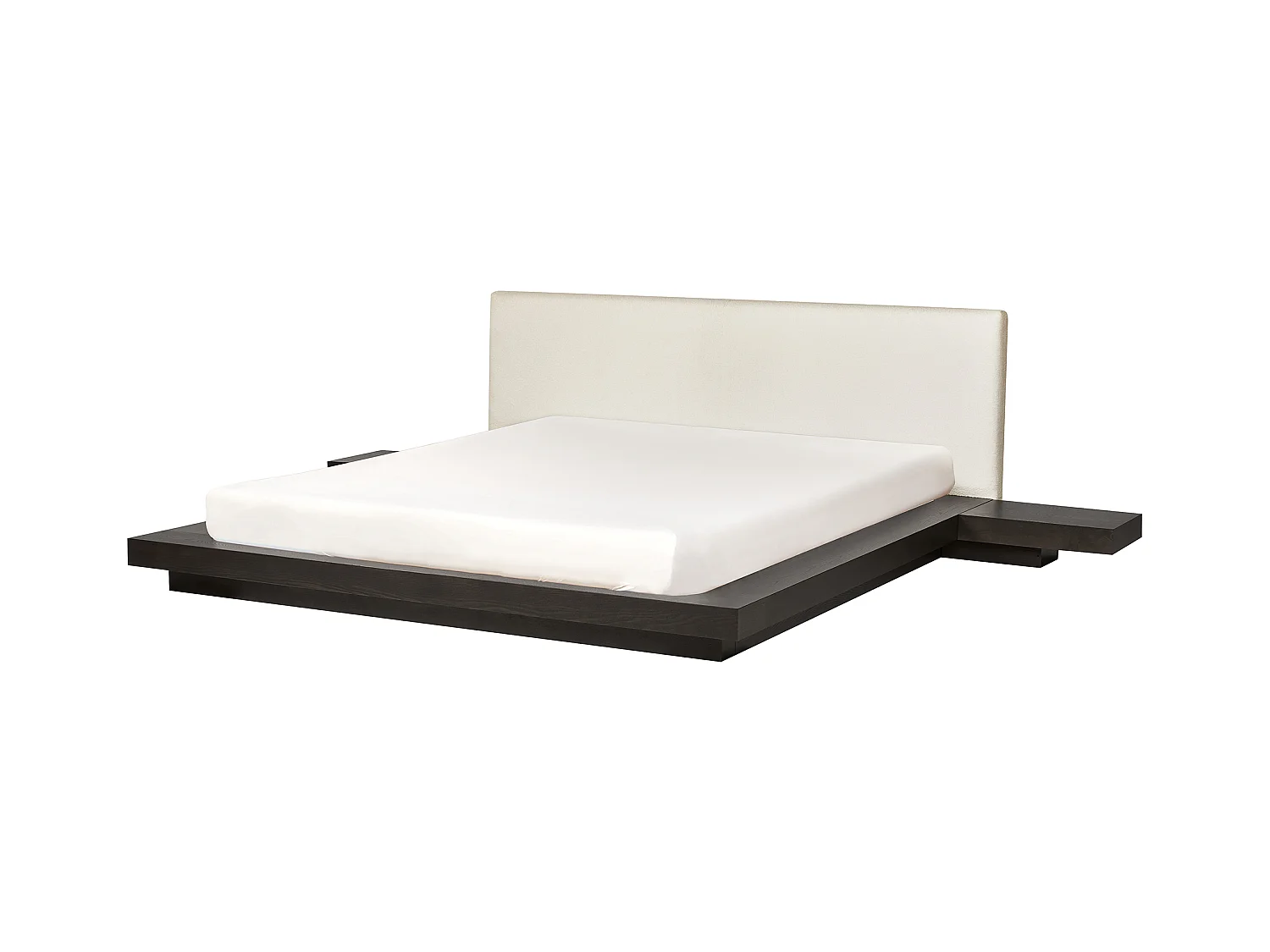 Lit avec sommier Bouclé ZEN 180 x 200 cm Frêne foncé