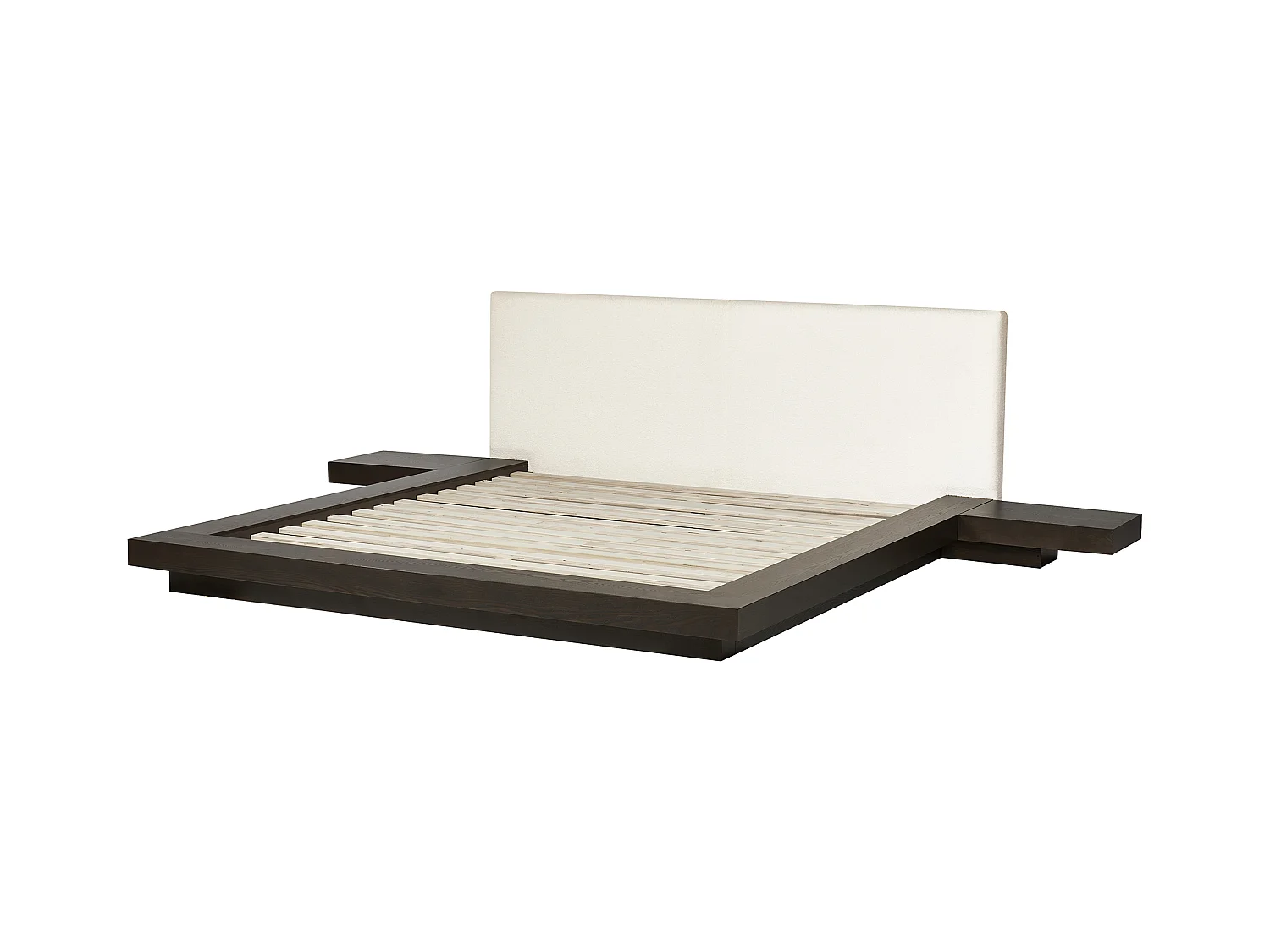 Lit avec sommier Bouclé ZEN 180 x 200 cm Frêne foncé