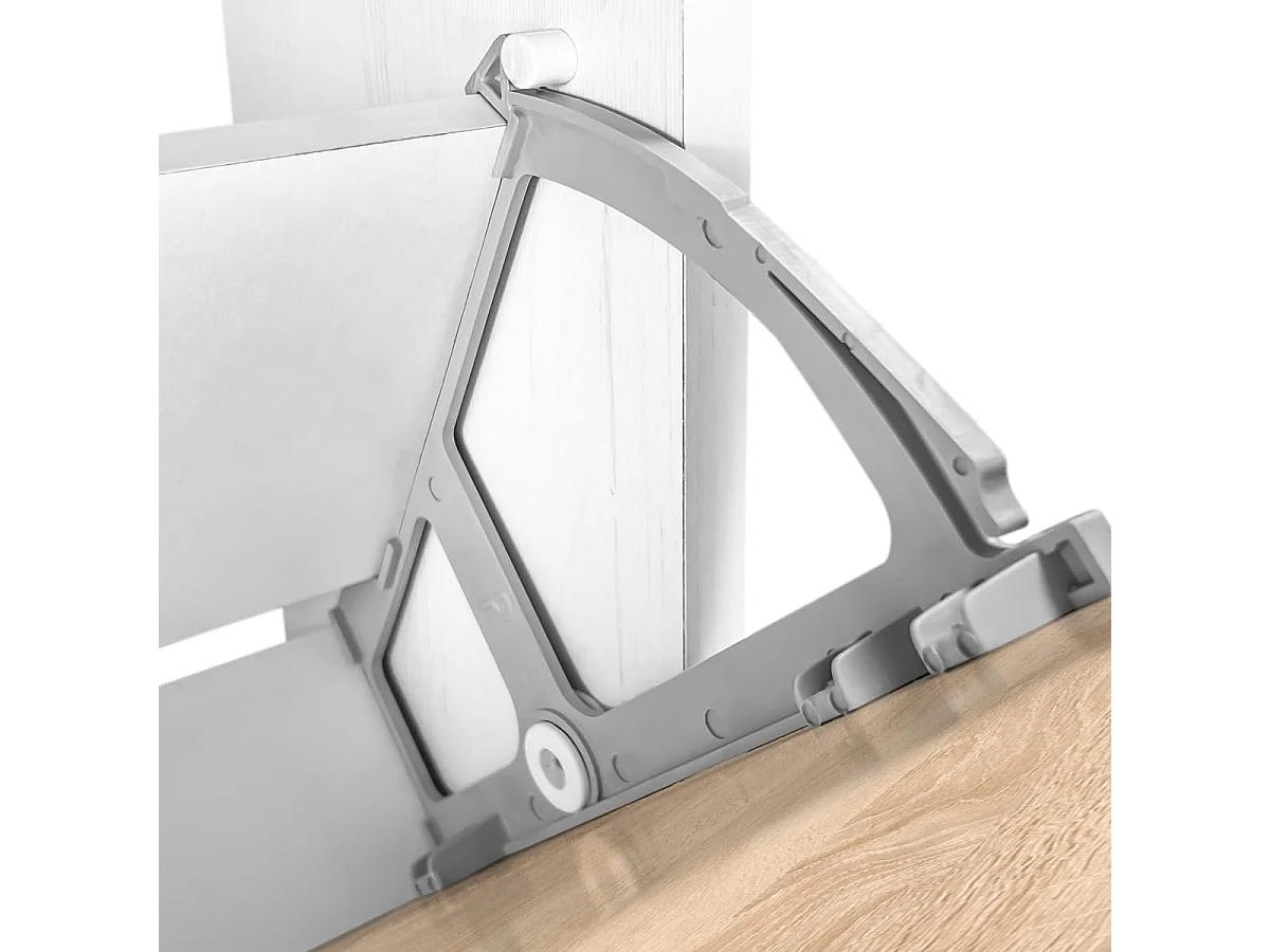 Meyvaser - Zapatero 3 Puertas, Zapatero Estrecho, Acabado en Color Blanco y Roble, Medidas: 108 cm (Alto) x 60 cm (Ancho) x 17 cm (Fondo)