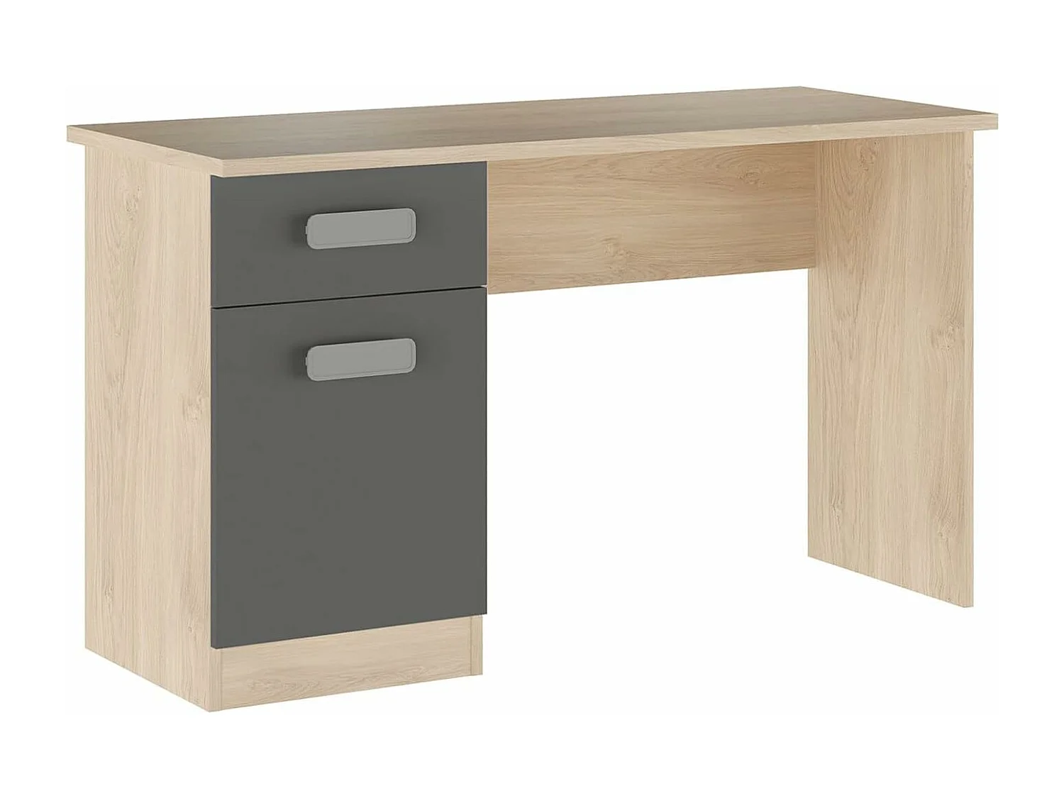 Mesa de Estudio, Escritorio con 2 Cajones, Mesa de Ordenador, Acabado en Color Blanco y Cambrian 70.8 x 120 x 49.8 cm