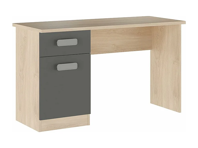 Mesa de Estudio, Escritorio con 2 Cajones, Mesa de Ordenador, Acabado en Color Blanco y Cambrian 70.8 x 120 x 49.8 cm