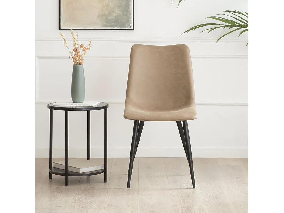 Chaise rembourrée en tapisserie Chameau (617) 44x87