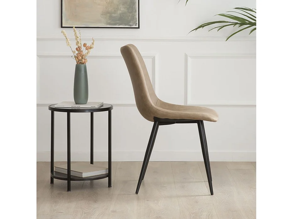 Chaise rembourrée en tapisserie Chameau (617) 44x87