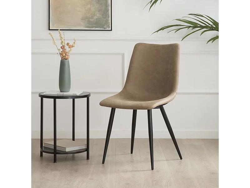 Chaise rembourrée en tapisserie Chameau (617) 44x87