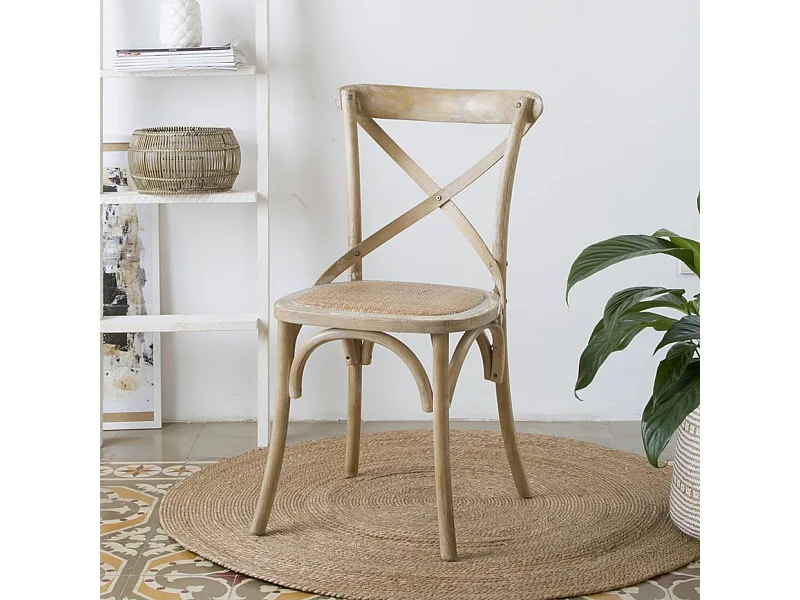 Chaise bois orme naturel 46x87