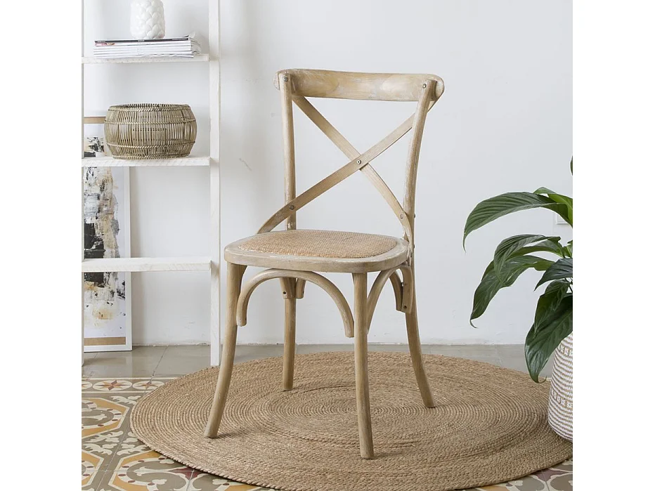 Chaise bois orme naturel 46x87